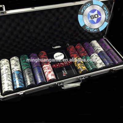 500pcs clay poker chip set/Casino Style Poker Chip Set