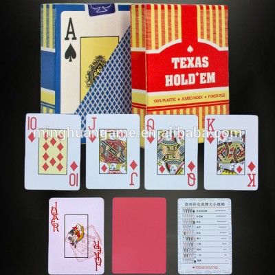 Jumbo Index 100% NEW PVC Plastic Playing Cards/have stock